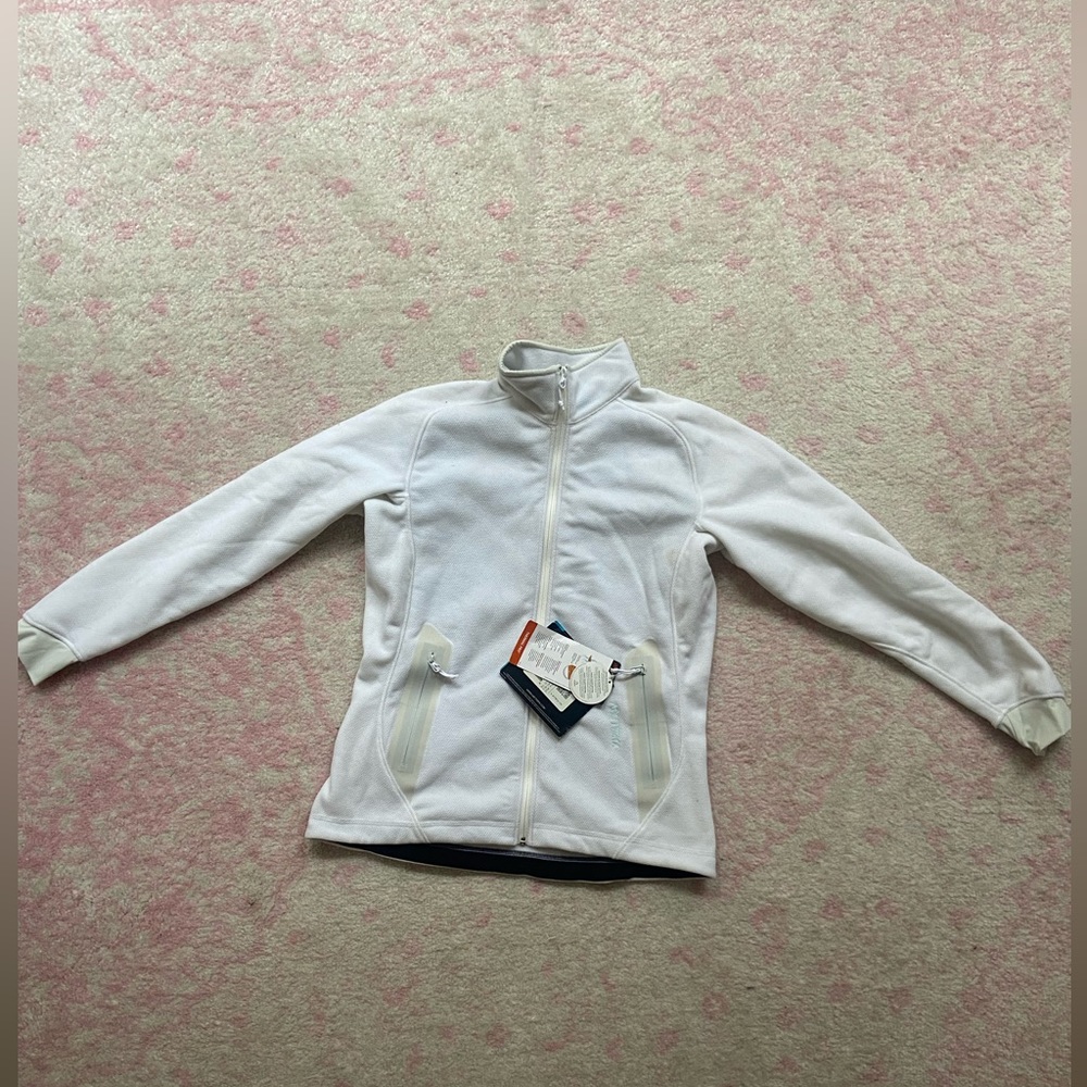 Arc'teryx strato jacket white fleece size L